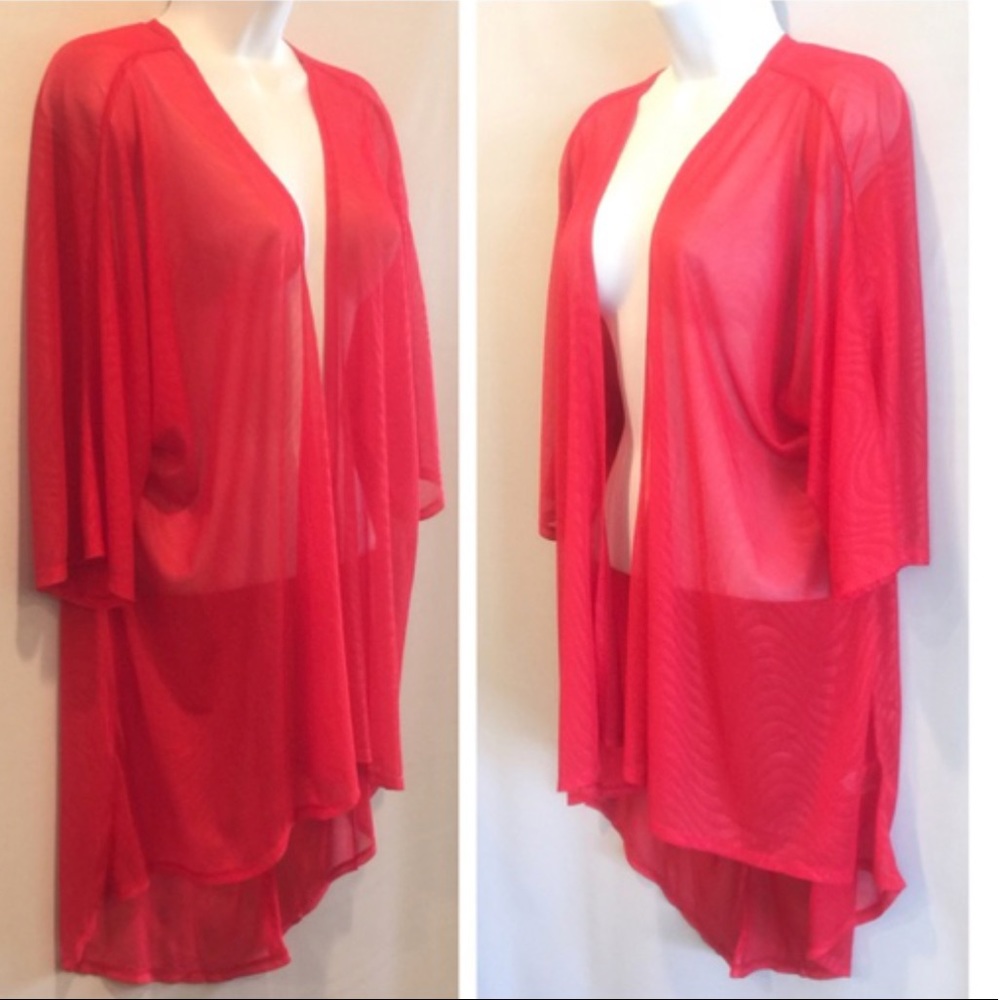 Spring Red Lindsay Cover Up LuLaRoe NWT S